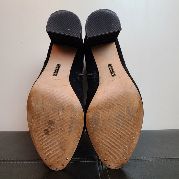 Louise Et Cie - Black Suede Heeled Ankle Bootie - Shayna - Picture 8 of 12